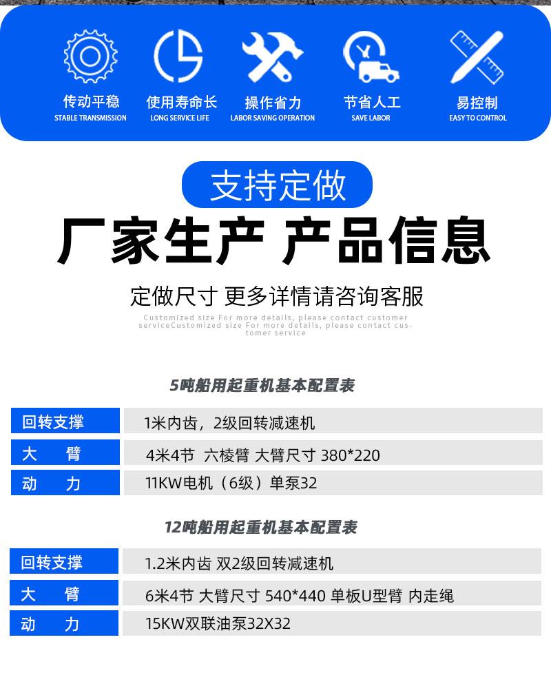 船用吊機(jī)參數(shù)